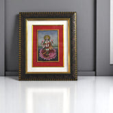Goddess Laxmi Ji Marble Painting Wall Hanging Frame